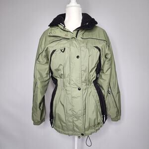 Vintage Mobius Green 2 Piece Ski Snow Jacket Women's Size 6